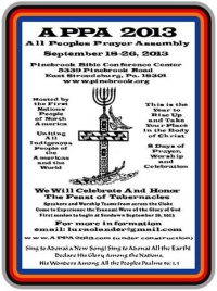 Alle Volke Gebedsbyeenkoms 2013 Byeenkomste, 18-25 September 2013