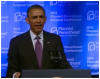 Amerikaanse presidensiële toespraak aan beplande ouerskap